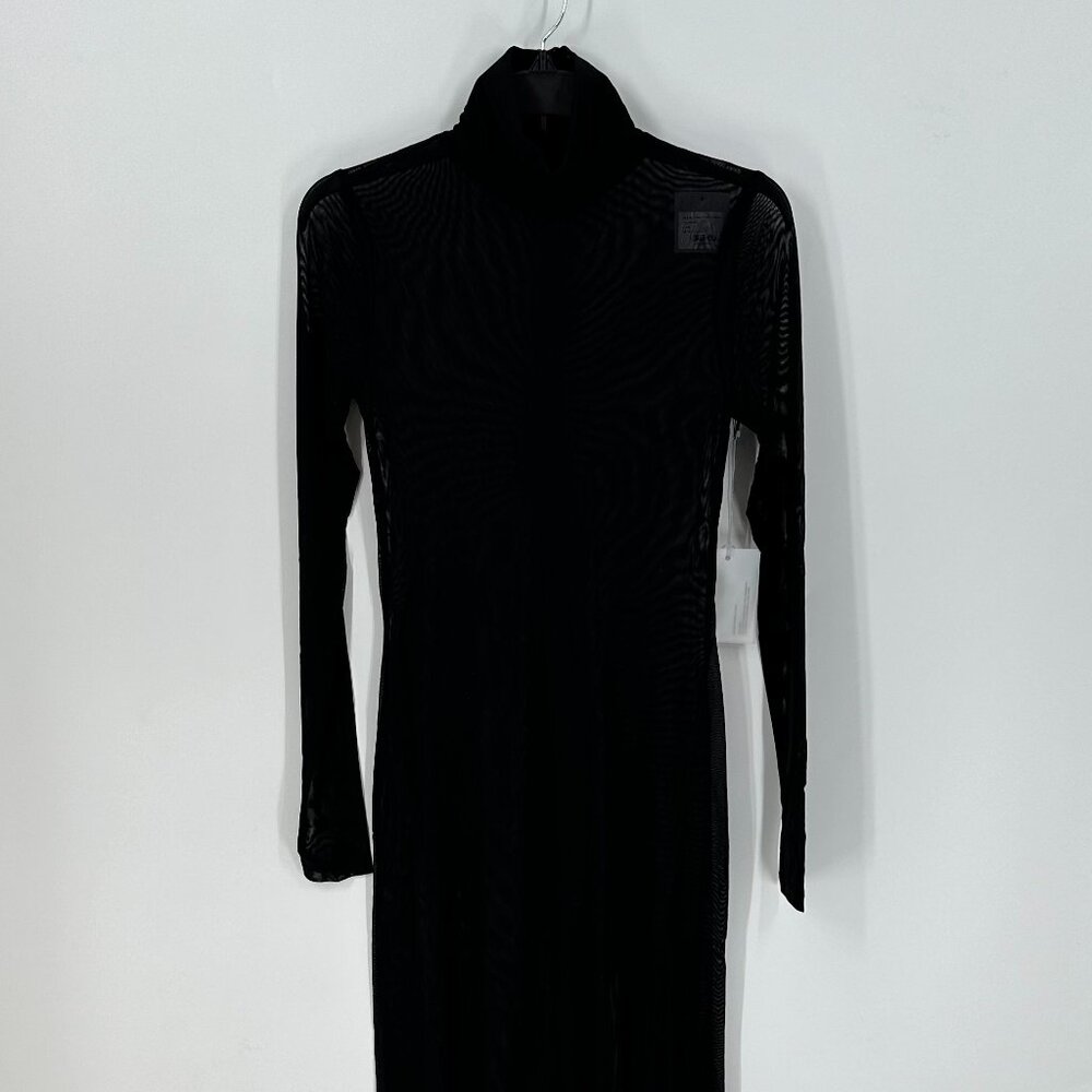 Women's Viavia Black Sheer Mesh Maxi Dress M
